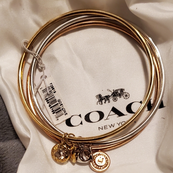 Coach Signature Charm Bangle Set - Picture 3 of 4